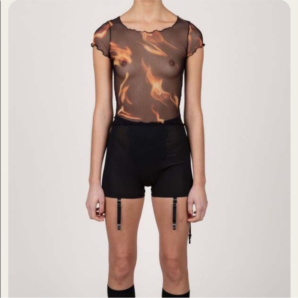 PRISCAVera Flame Mesh Top L